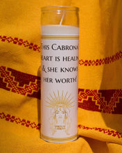 Load image into Gallery viewer, This Cabrona's heart is healing & she knows her worth! (Candle only)