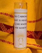 Load image into Gallery viewer, This Cabrona&#39;s heart is healing &amp; she knows her worth! (Candle only)

